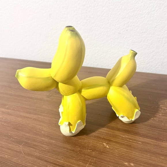 Yellow Banana Balloon Dog Figurine - Picture 3 of 6